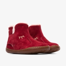 Camper Peu Kids Ankle Boots US-38180 Red Factory Outlet USA